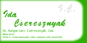 ida cseresznyak business card